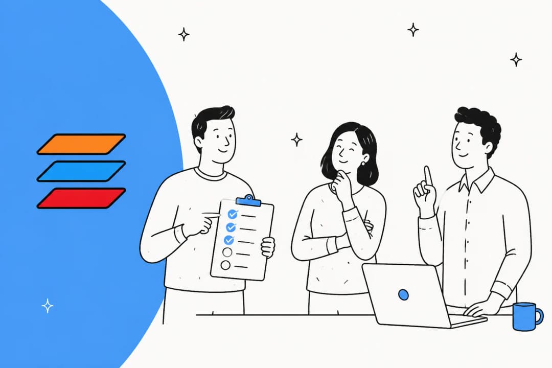 A support team sorting eight Shelf alternatives into a decision grid by job