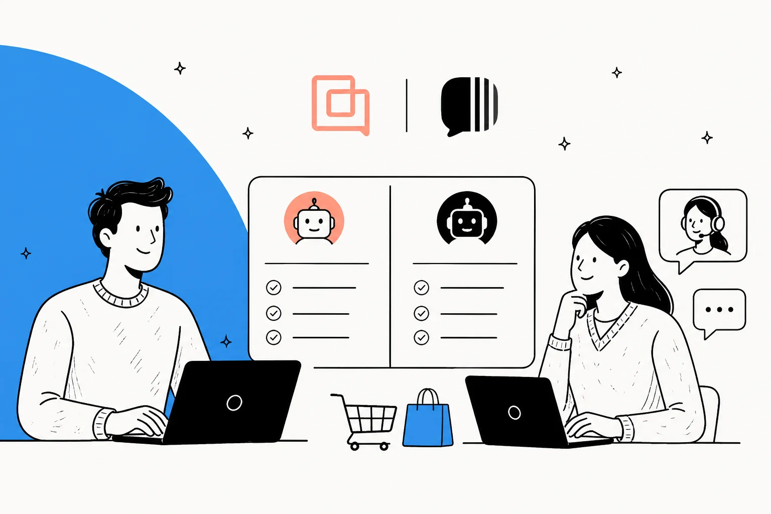 Gorgias AI vs Yuma AI, two ecommerce customer support agents compared