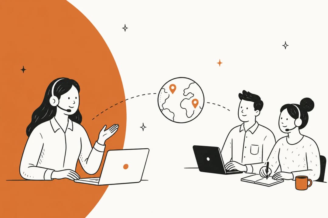 Banner ilustrado para um guia sobre vantagens e desvantagens da terceirização de call center