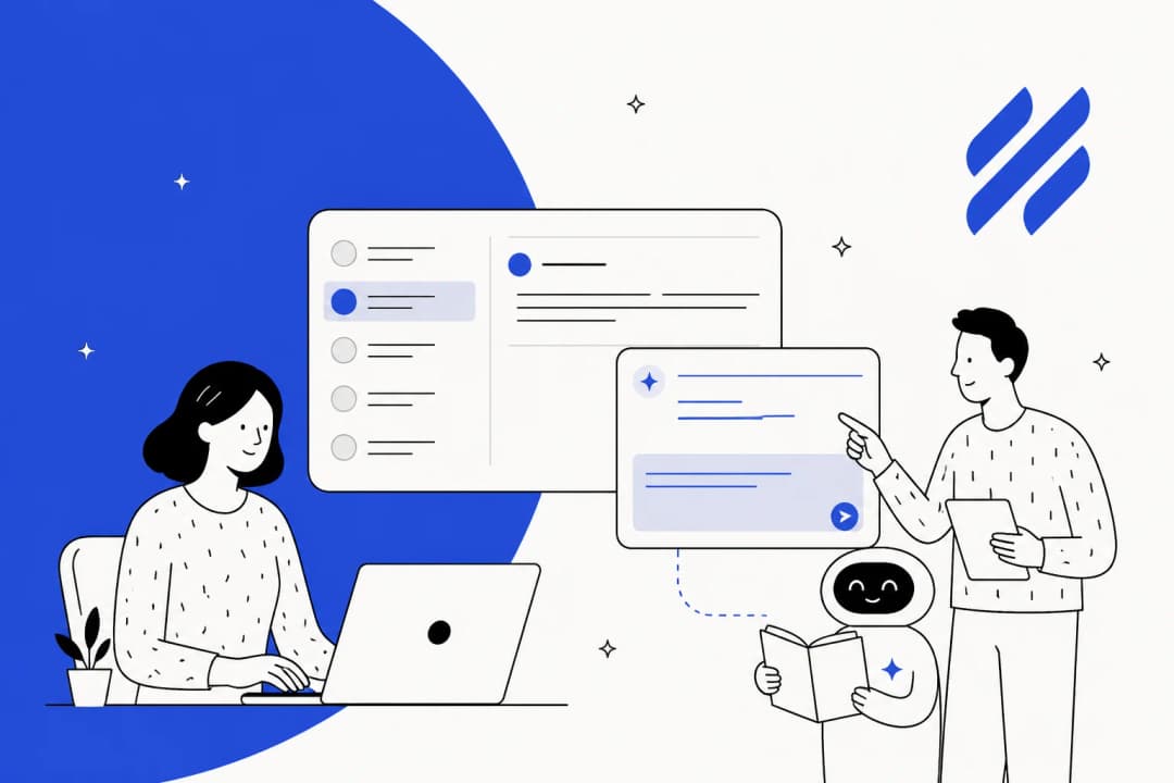 Illustration of Claude reading a Help Scout shared inbox through an MCP connector