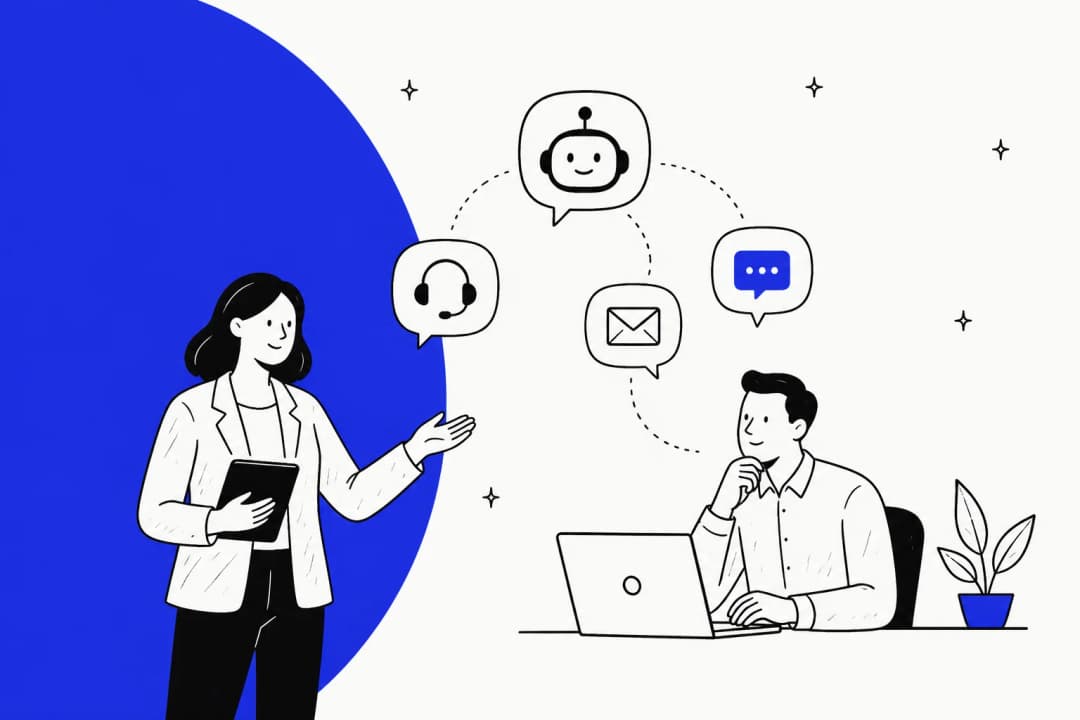Illustration of enterprise AI customer service agent platforms competing as Wonderful AI alternatives