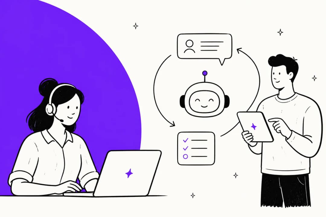 TheLoops review illustration on a purple background