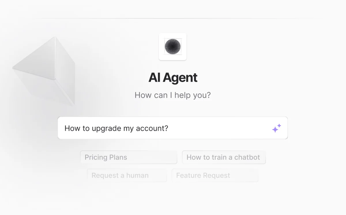 Askli's AI Agent chat widget with suggested prompts like pricing plans and how to train a chatbot
