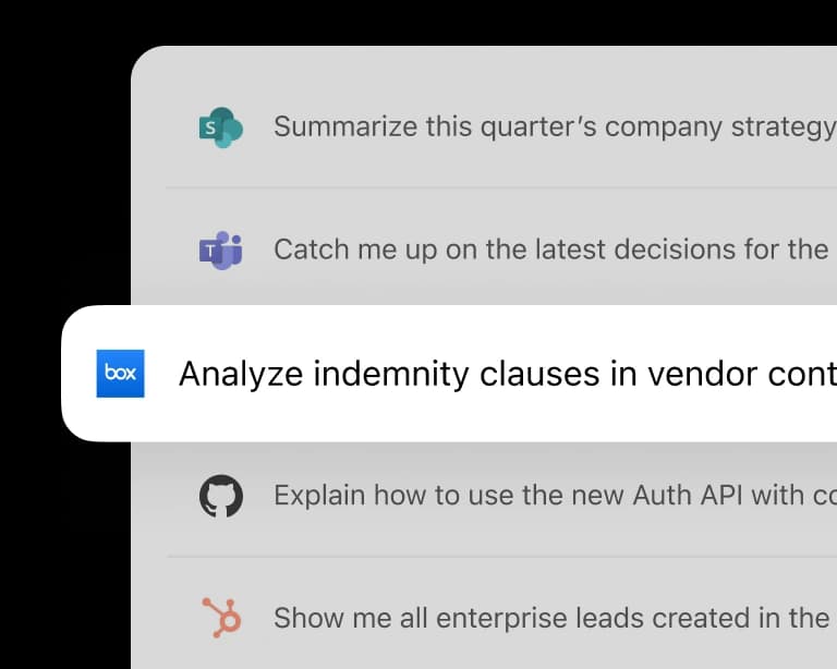 ChatGPT Work suggested tasks tied to connected sources like SharePoint, Teams, Box, and GitHub, as shown on openai.com/business