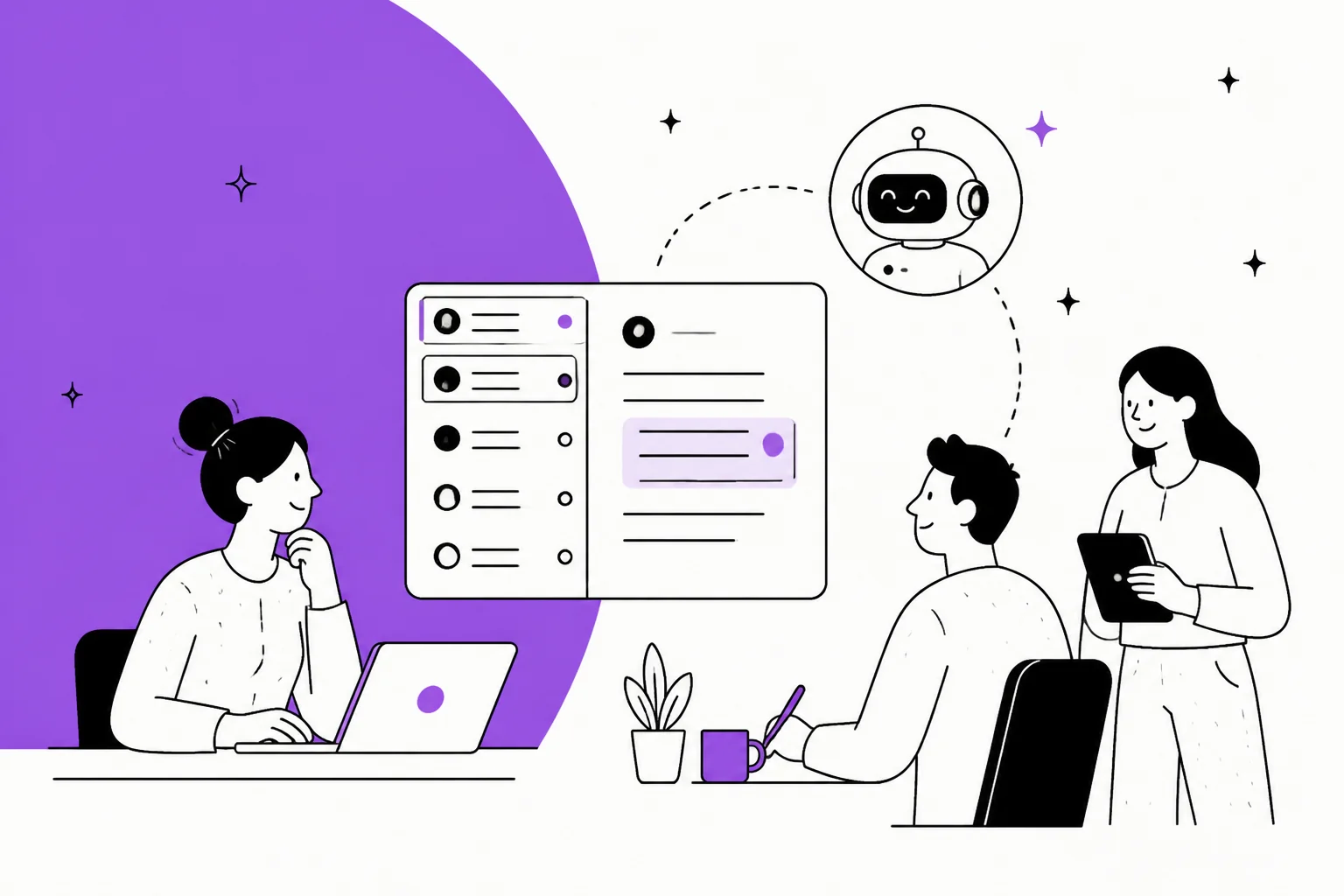 Illustration comparing the best Front AI alternatives for customer support teams