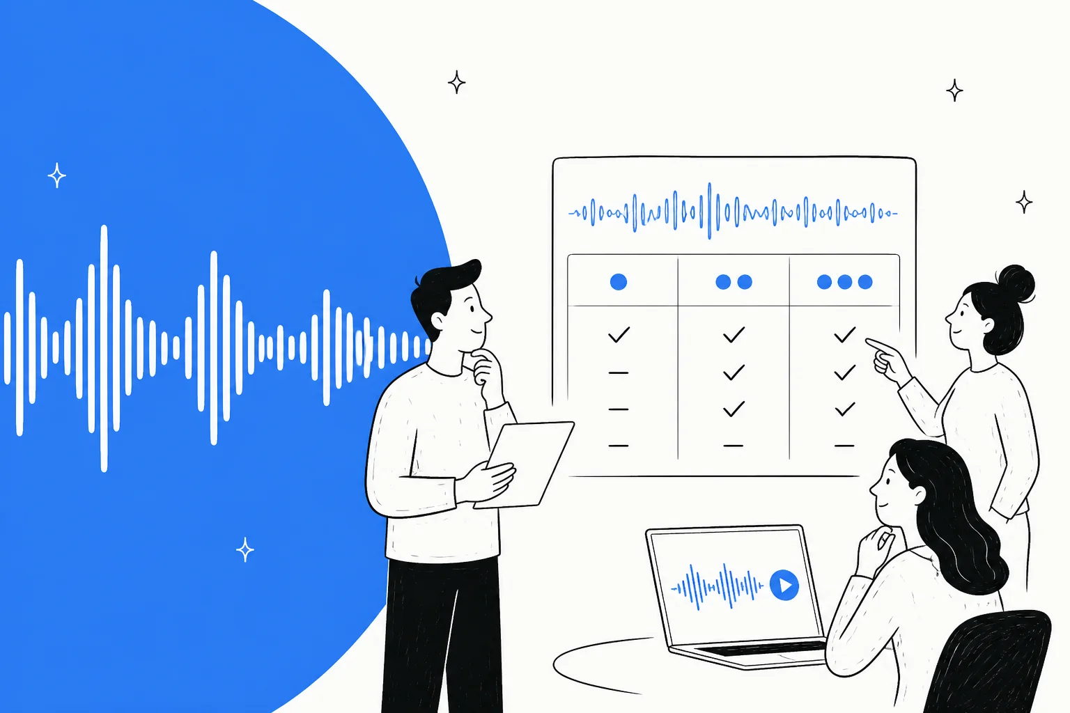 Illustration of sound waves and price tags representing Gemini 3.8 Flash TTS pricing