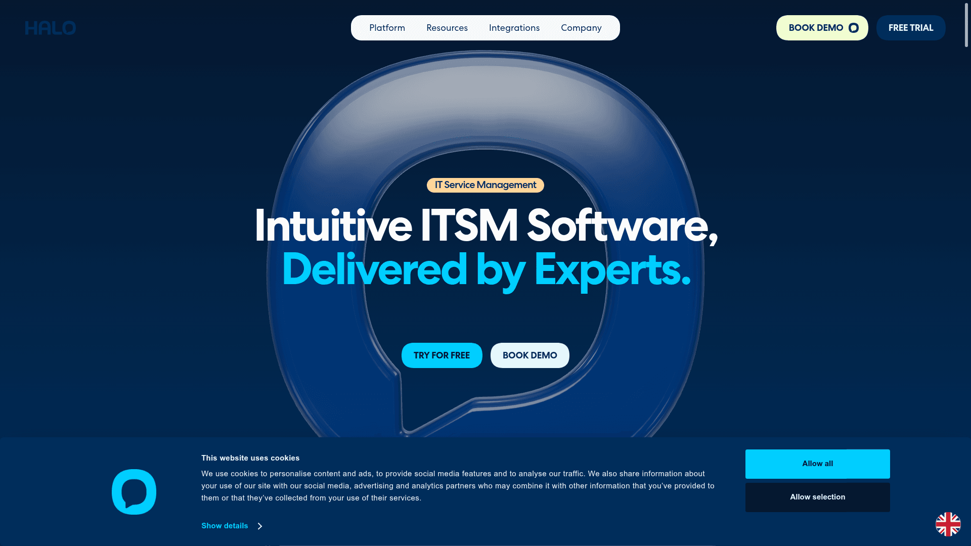 HaloITSM all-inclusive ITSM platform page, as taken from Halo