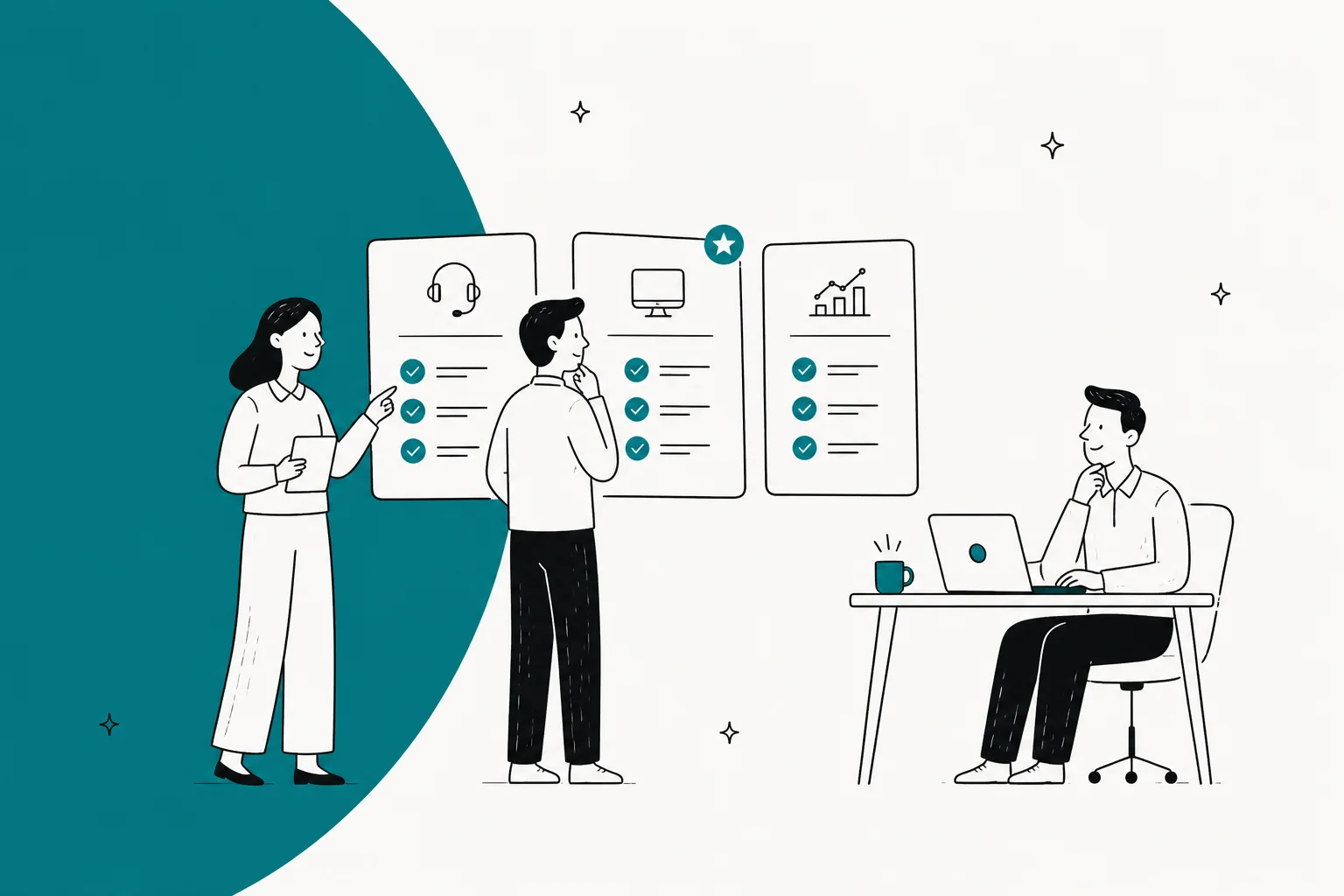 Illustration comparing the best InvGate alternatives for IT service management