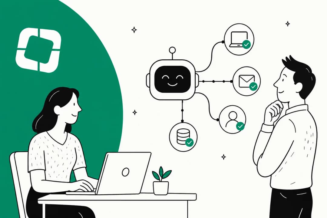 Illustrated hero banner for a Siit review, the AI IT service desk