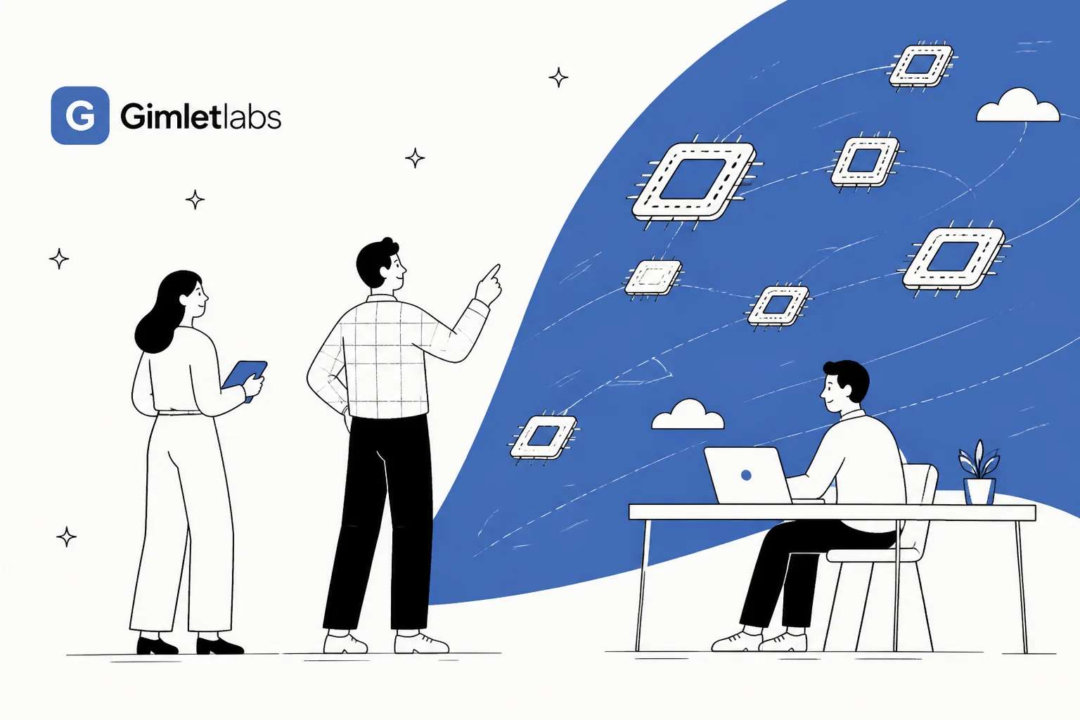 Gimlet Labs multi-silicon inference cloud, AI workloads running across many chips