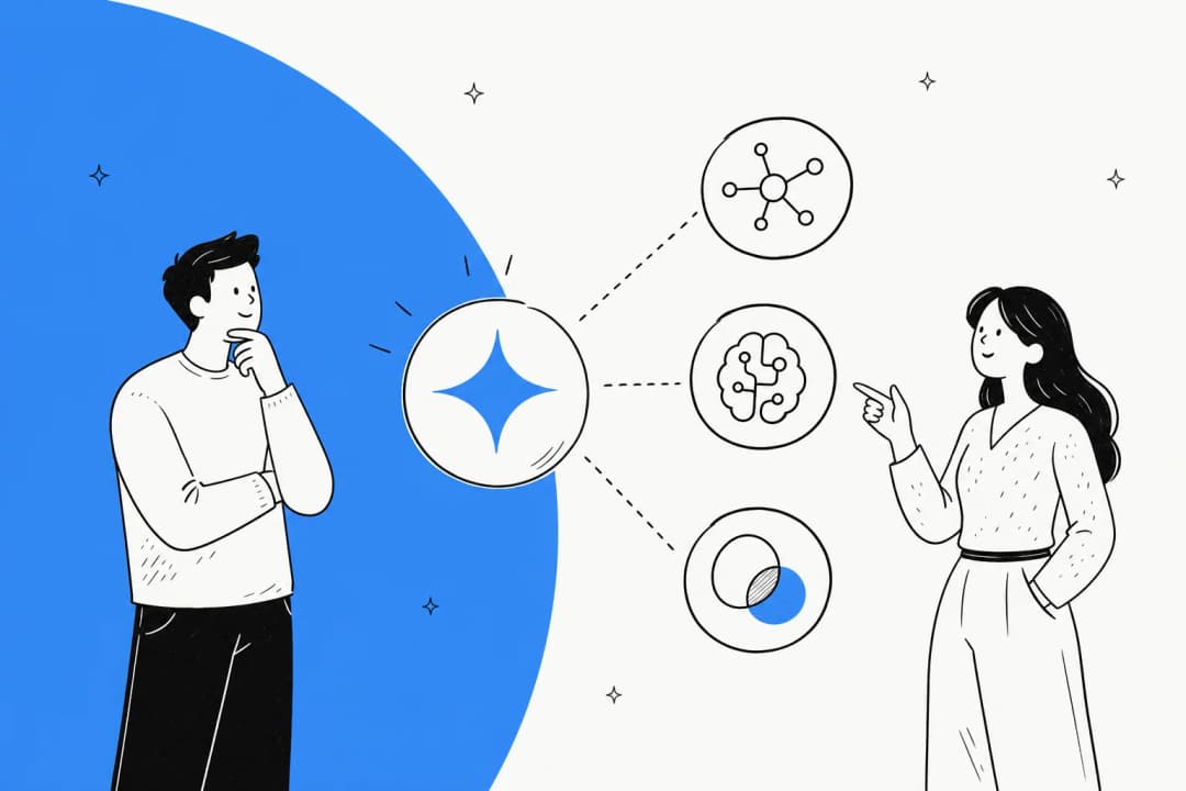 Ilustração editorial de capa para uma seleção de alternativas ao Google Gemini 3.5 Pro