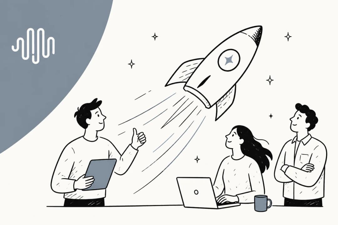 Illustration of a rocket launching, representing the MiniMax M3.1 Flash model release