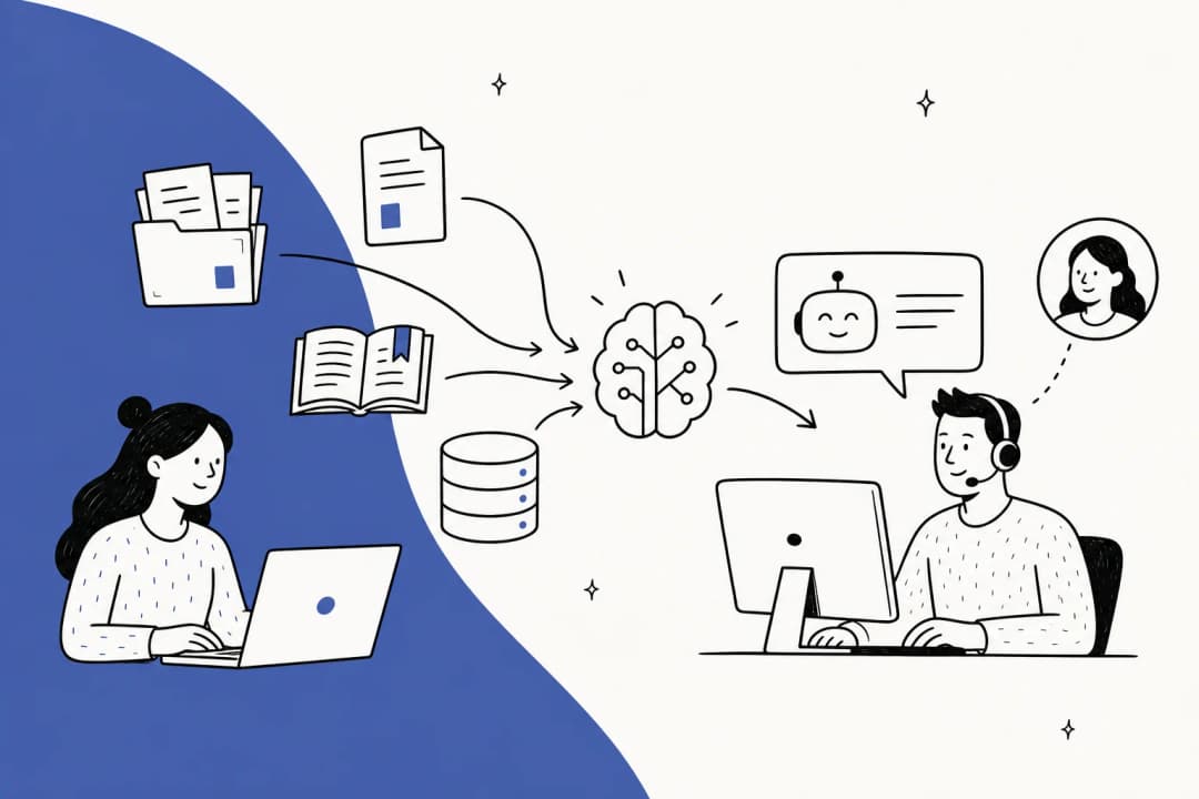 Illustrated banner for a guide on training GPT on your own company data