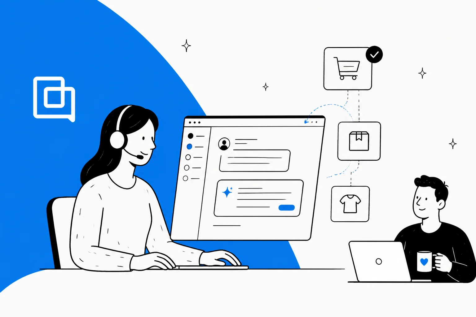 AI response for Gorgias, an ecommerce helpdesk drafting and sending replies