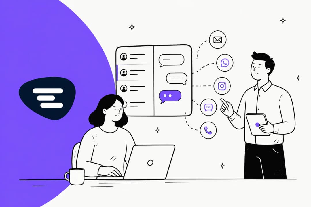 The best Trengo alternatives for 2026, illustrated as an omnichannel support inbox handling email, WhatsApp, Instagram, chat, and voice