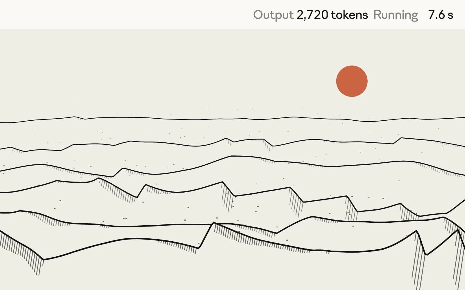 Sonnet 5.5's finished sand dunes animation running in the same side-by-side test, from Anthropic's launch comparison