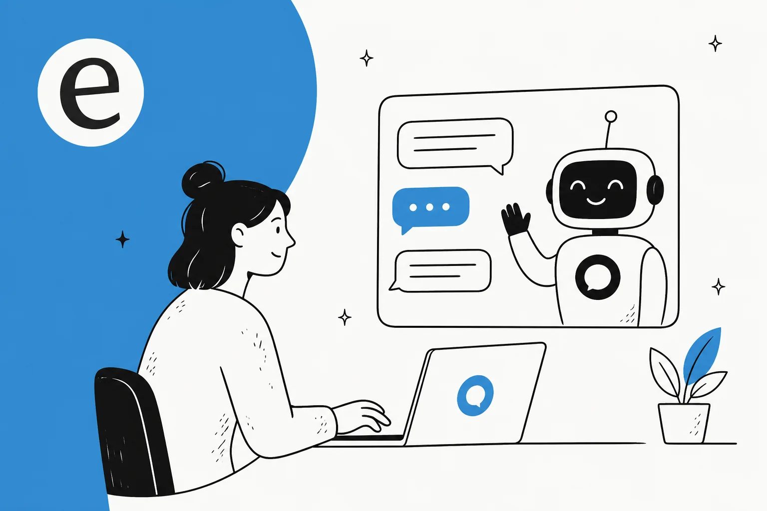 Illustration of a five-step pipeline for setting up AI live chat