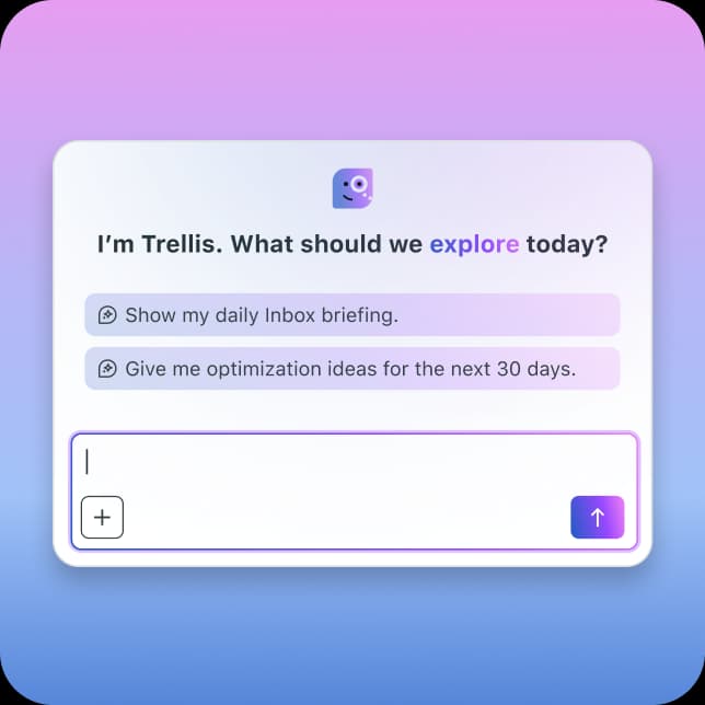 Sprout Social's Trellis AI assistant, which surfaces inbox briefings and optimization ideas