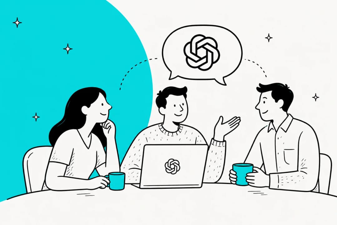 ChatGPT-Gruppenchat-Preise 2026 – Illustration kollaborativer KI-Gespräche in verschiedenen Plänen