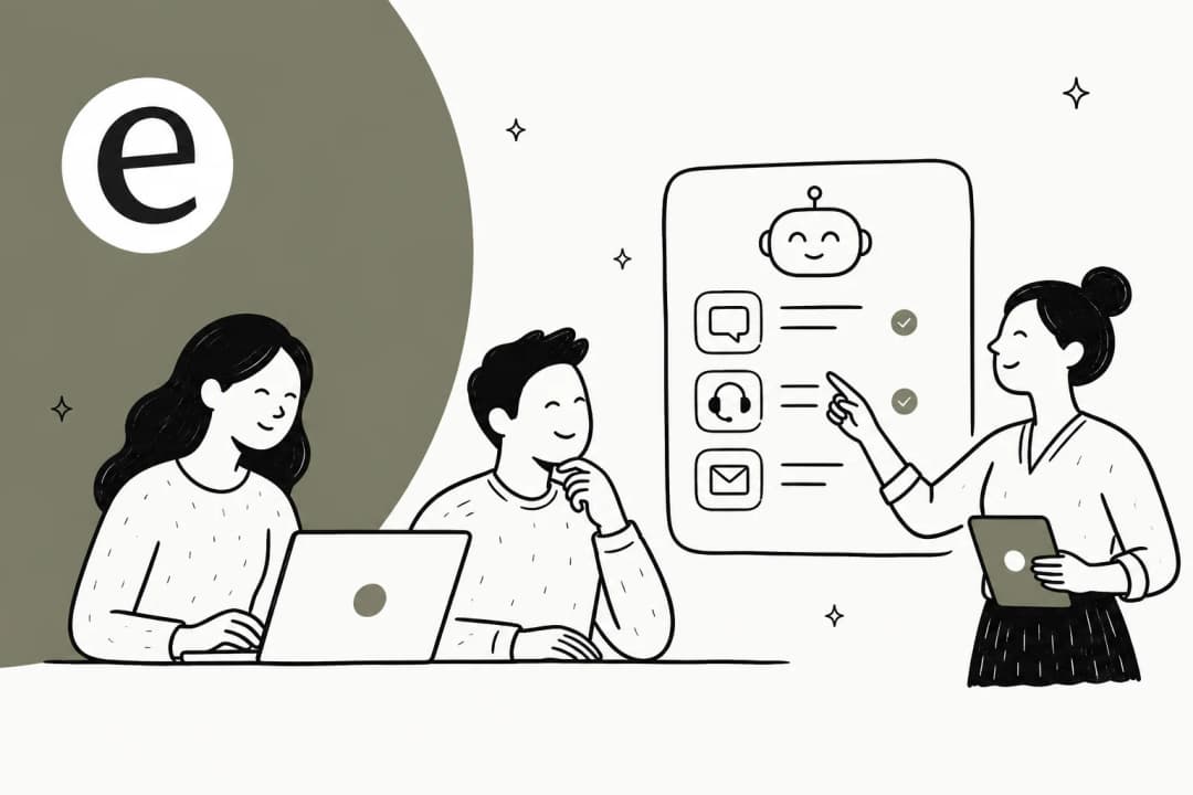 Editorial illustration for a roundup of the best chatbot services in 2026