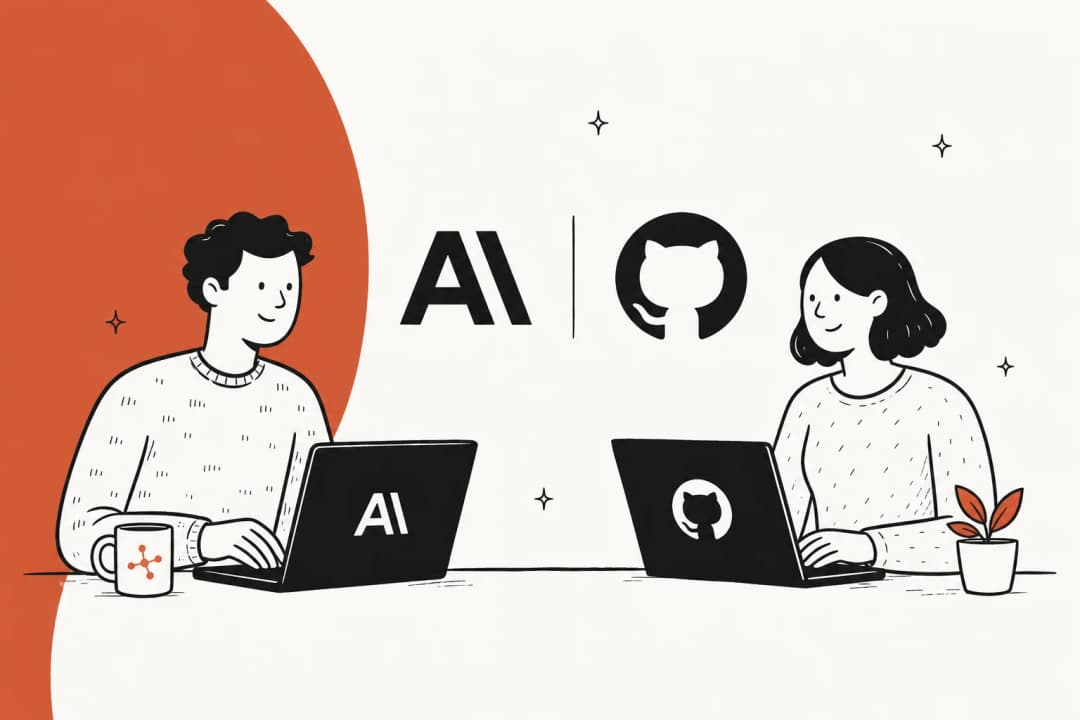 Banner comparando Claude (Anthropic) y GitHub Copilot para programación con IA en 2026