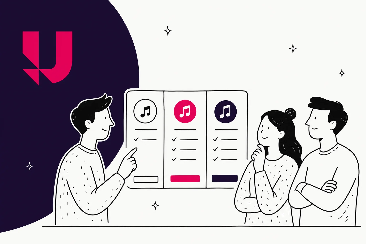 Ilustração do detalhamento dos planos de preços do Udio