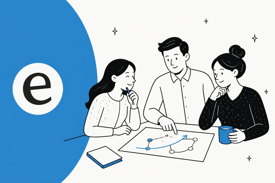 Illustration of a customer strategy plan being mapped out