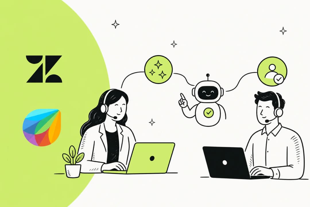 Illustriertes Hero-Bild mit KI-Alternativen zu Zendesk und Freshdesk für smarteren Support in 2026