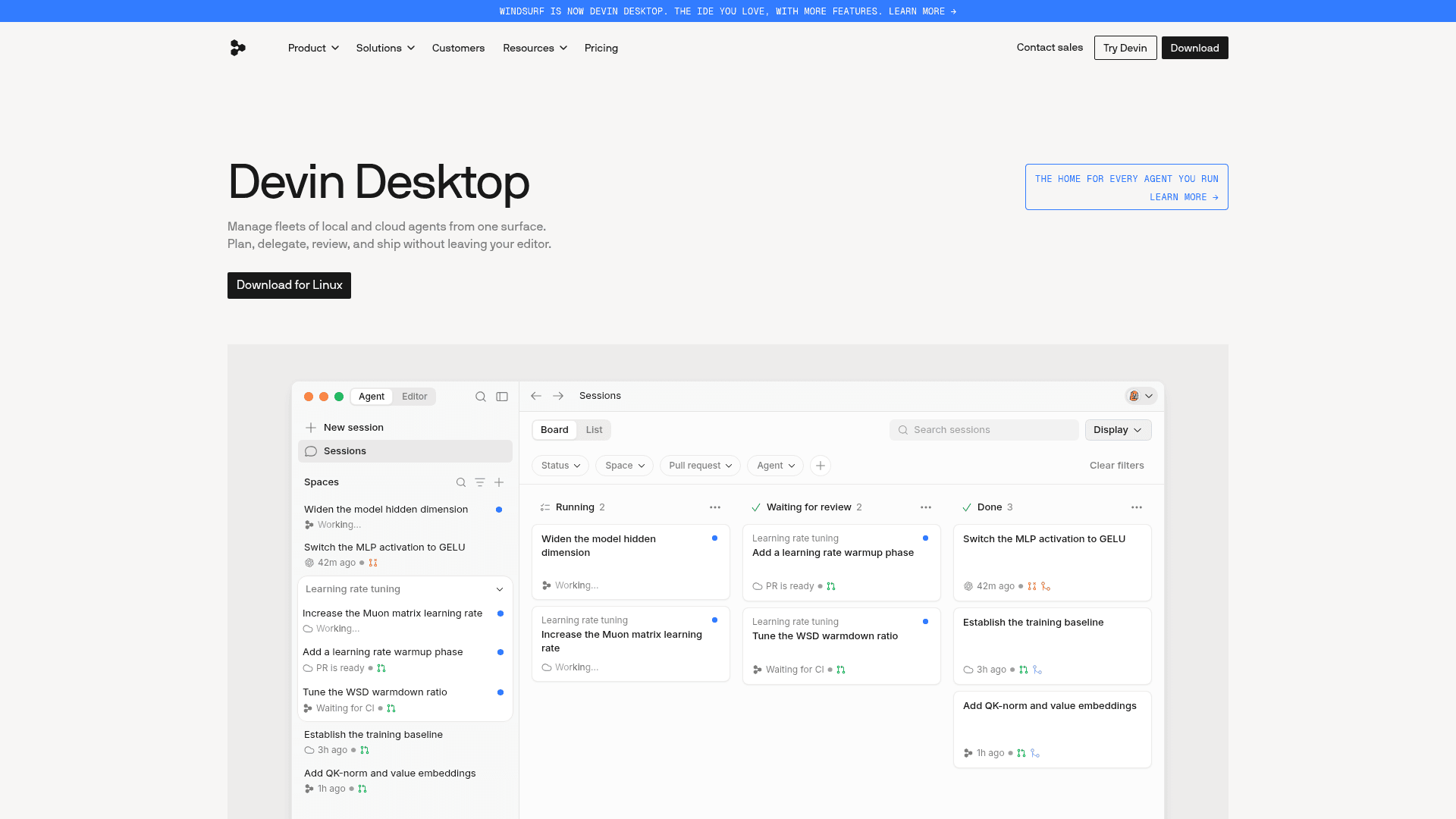 A screenshot of the WindSurf (formerly Codeium) landing page, a speedy choice for the best AI for Salesforce coding.