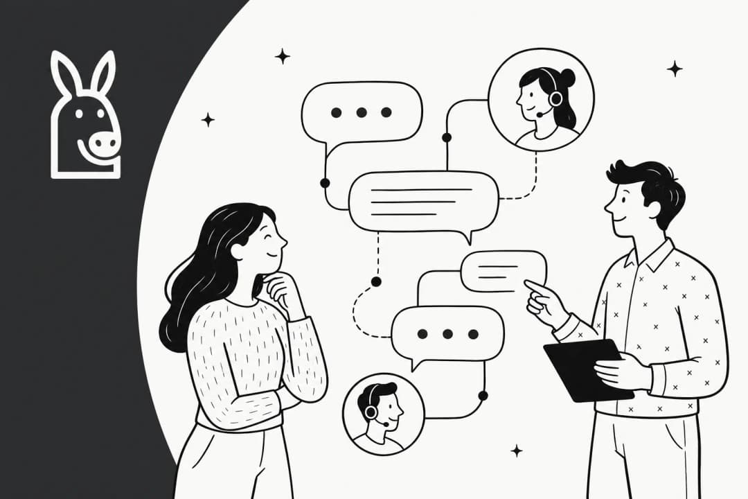 Editorial illustration for a roundup of the best chatbot services in 2026