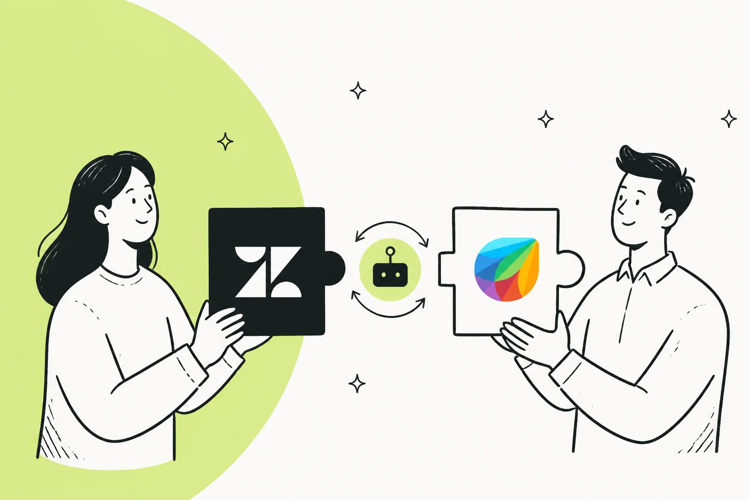 Zendesk vs Freshdesk comparison showing logos and support interface