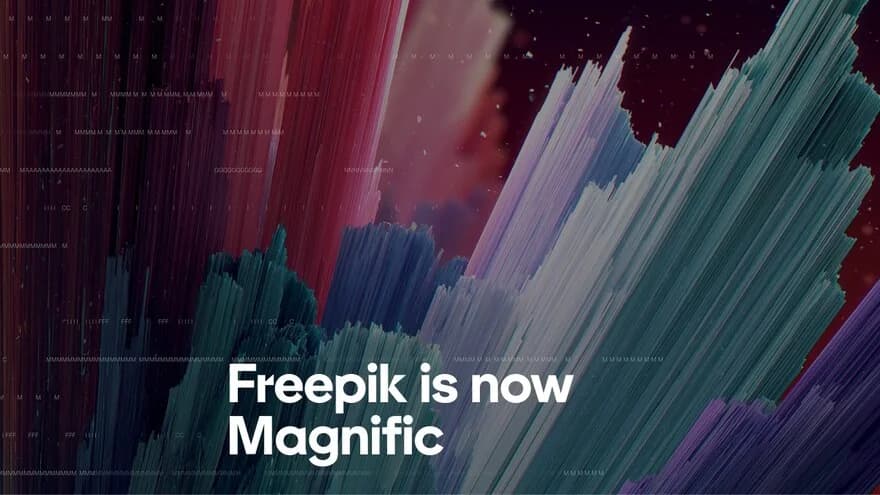 Magnificによる「Freepik is now Magnific」の発表カバー、Magnificより引用