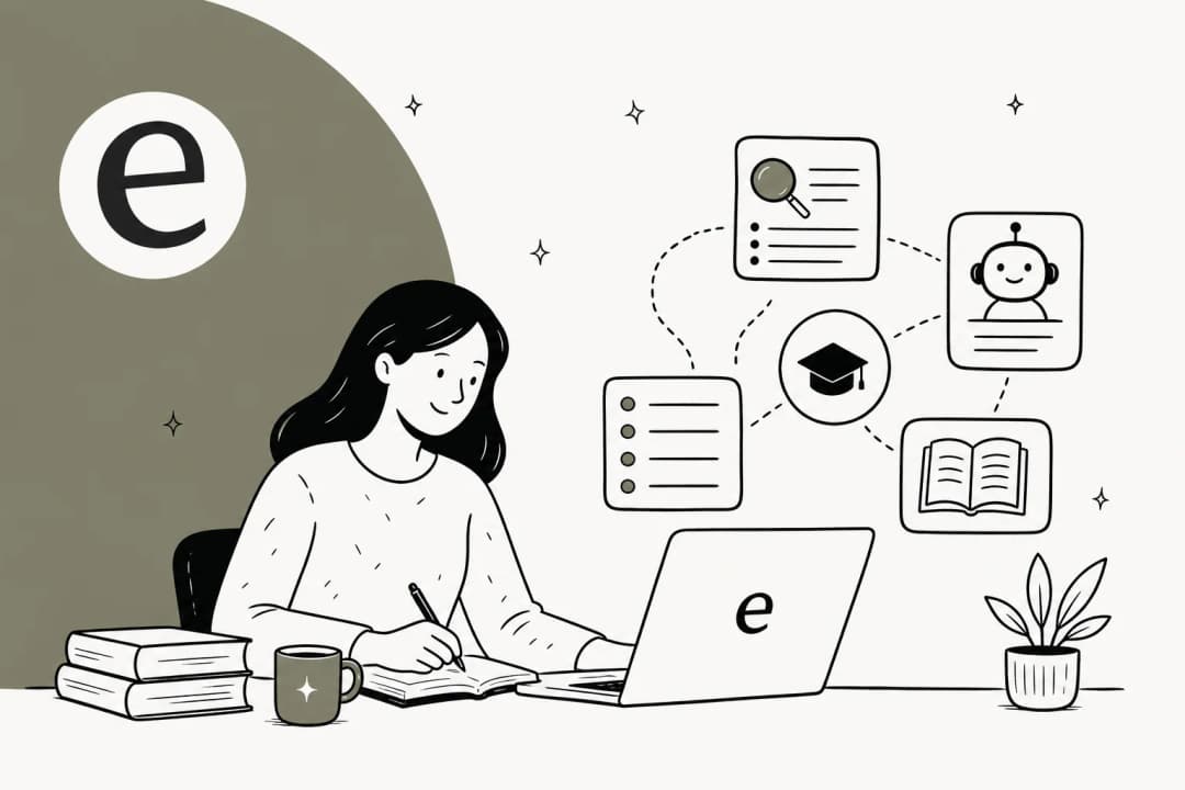 Best AI tools for academic writing in 2026 - research assistants, grammar tools, and literature review platforms illustrated