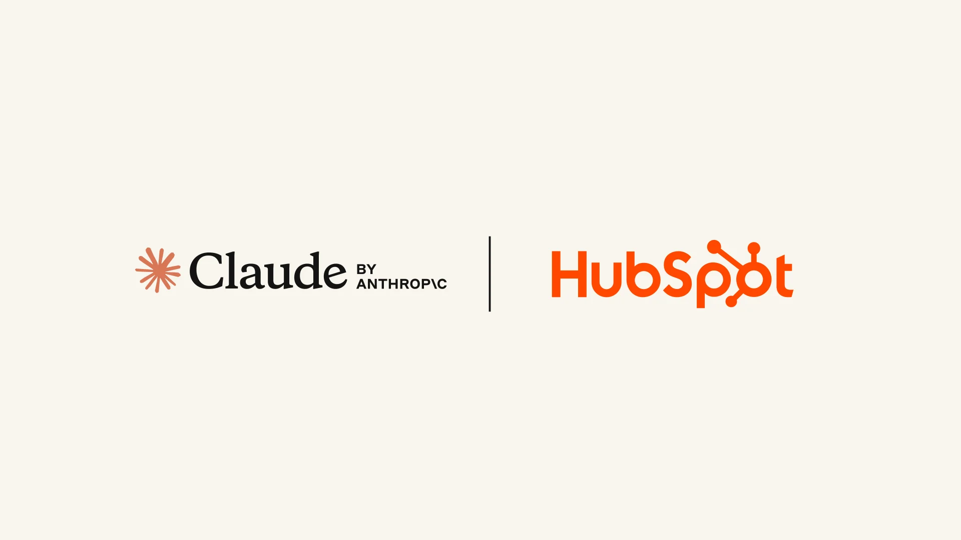 Claude by Anthropic and HubSpot logo lockup from HubSpot's connector announcement, as taken from HubSpot