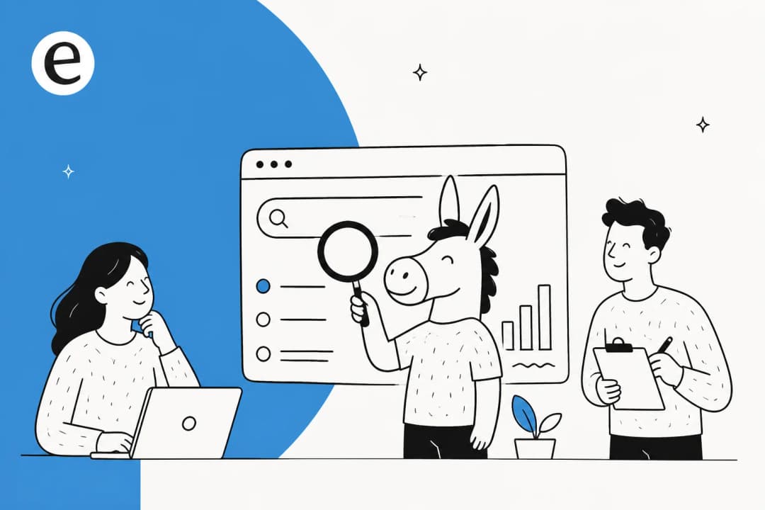 Illustrated banner for an explainer on what an SEO keyword is