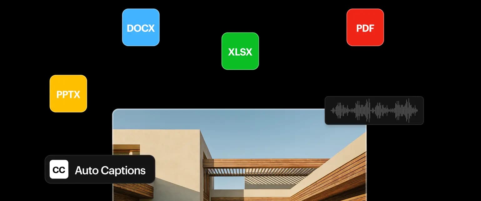 Luma Agents zieht Briefings aus DOCX-, XLSX-, PPTX- und PDF-Dokumenten und verwandelt sie in Video-Output mit automatischen Untertiteln, von Luma
