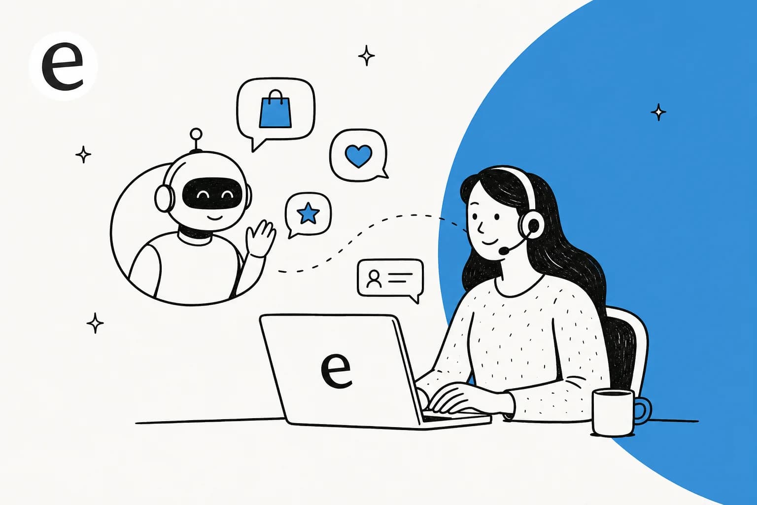 Illustration comparing the best Siena AI alternatives for ecommerce customer service