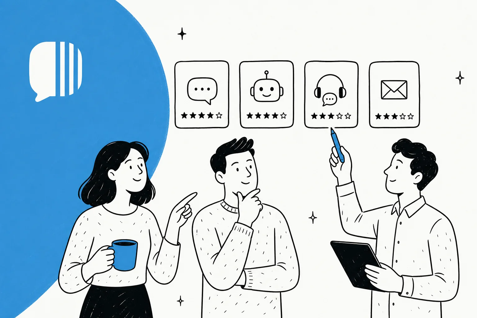 Editorial illustration comparing the best Yuma AI alternatives for ecommerce customer support