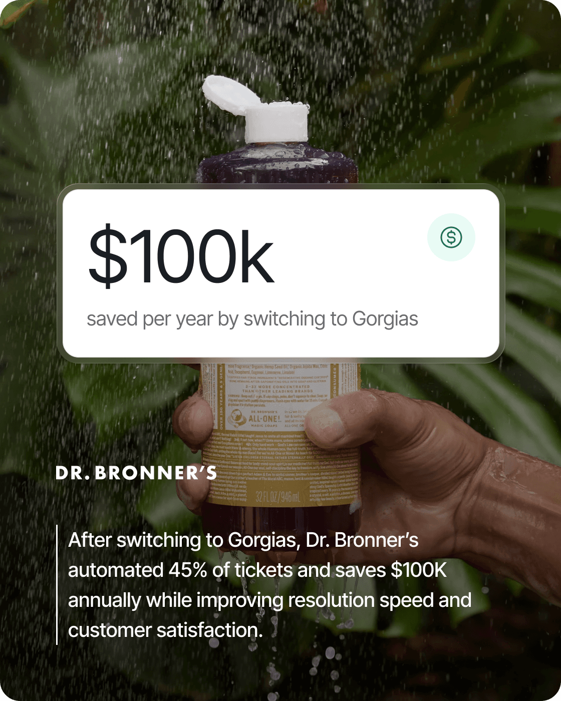 Panel de herramientas de IA para atención al cliente en Gorgias, tomado de Gorgias