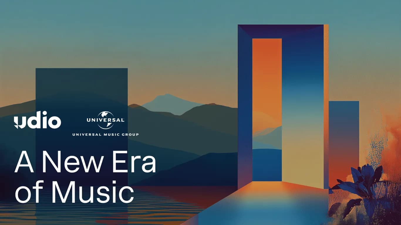 Anúncio de parceria entre Udio e Universal Music Group - "A New Era of Music"