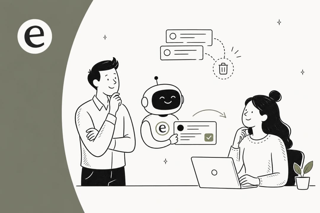 Guía de deflexión de tickets de soporte con IA - ilustración editorial hero