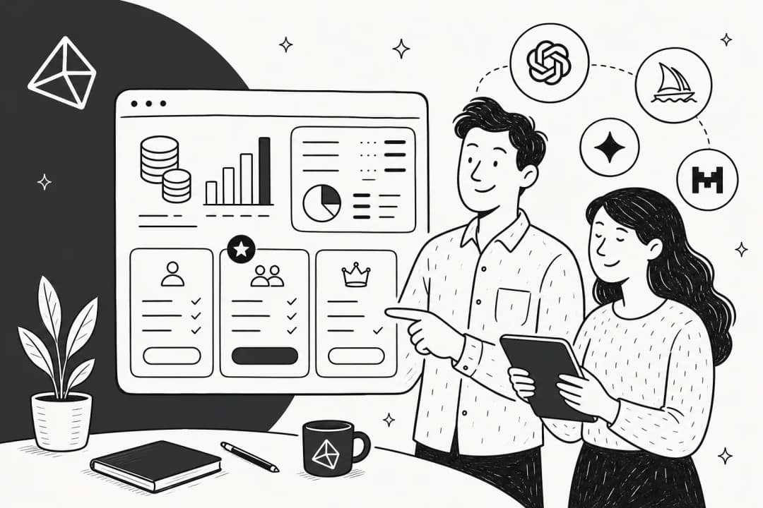Redaktionelle Illustration der Leonardo.AI Preisstufen und Token-Kosten