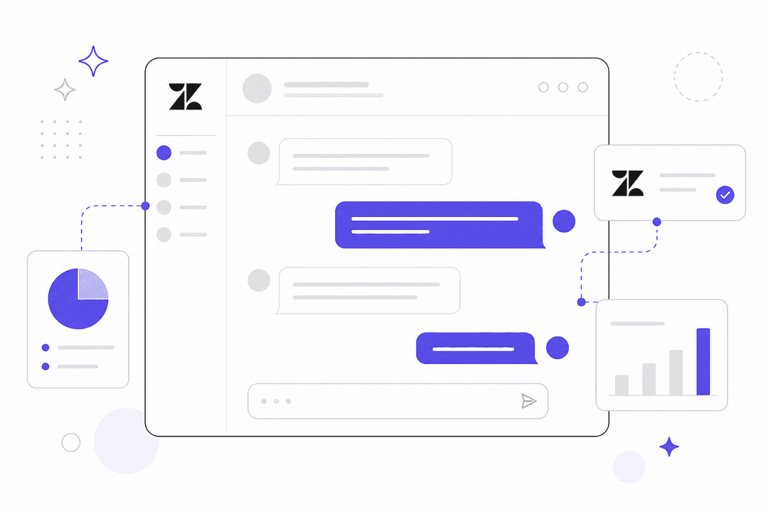 Zendesk AIエージェントレビュー2026 - ミニマルな白背景にZendeskロゴを配したヒーローバナー