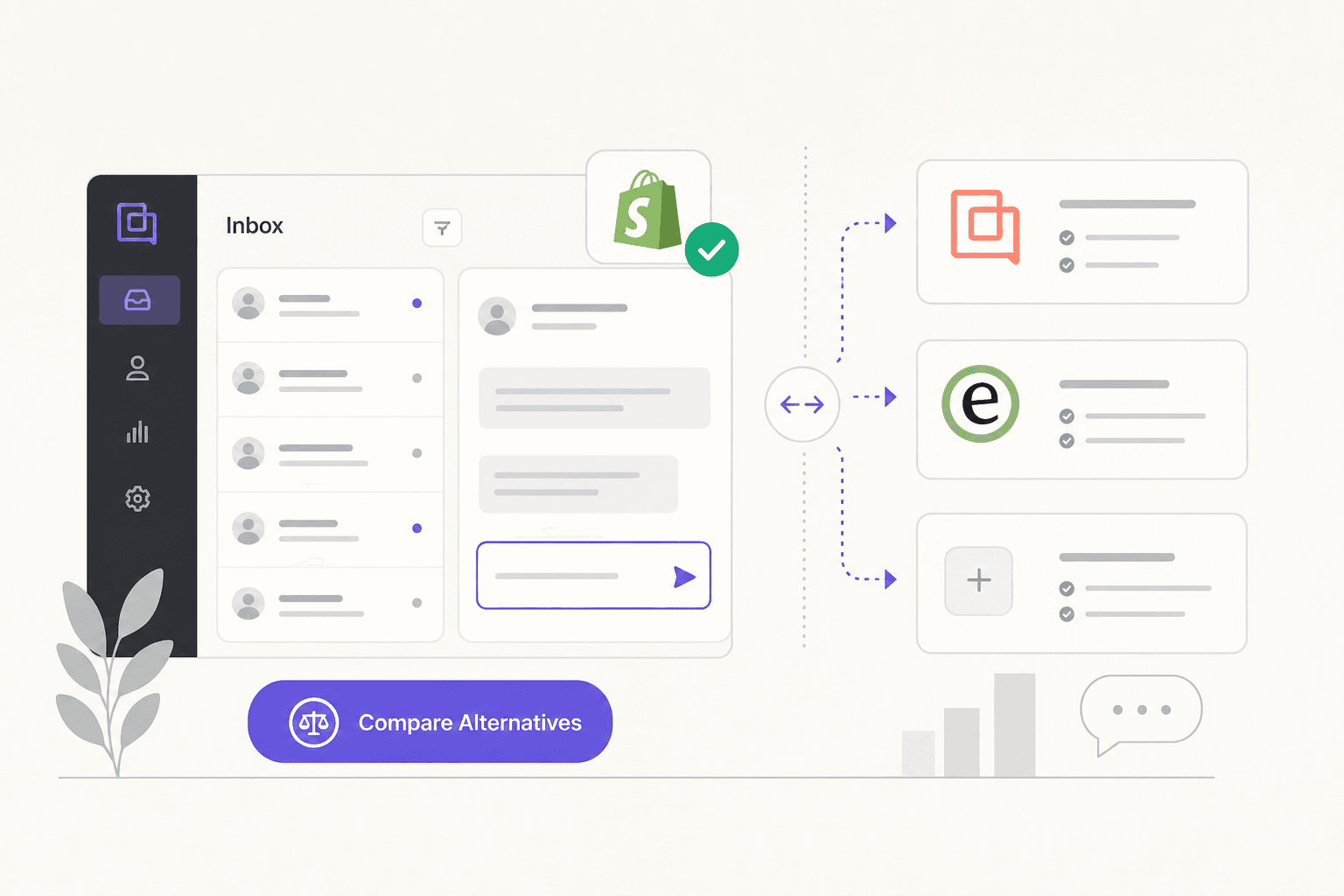 Comparison of Gorgias alternatives for Shopify customer support