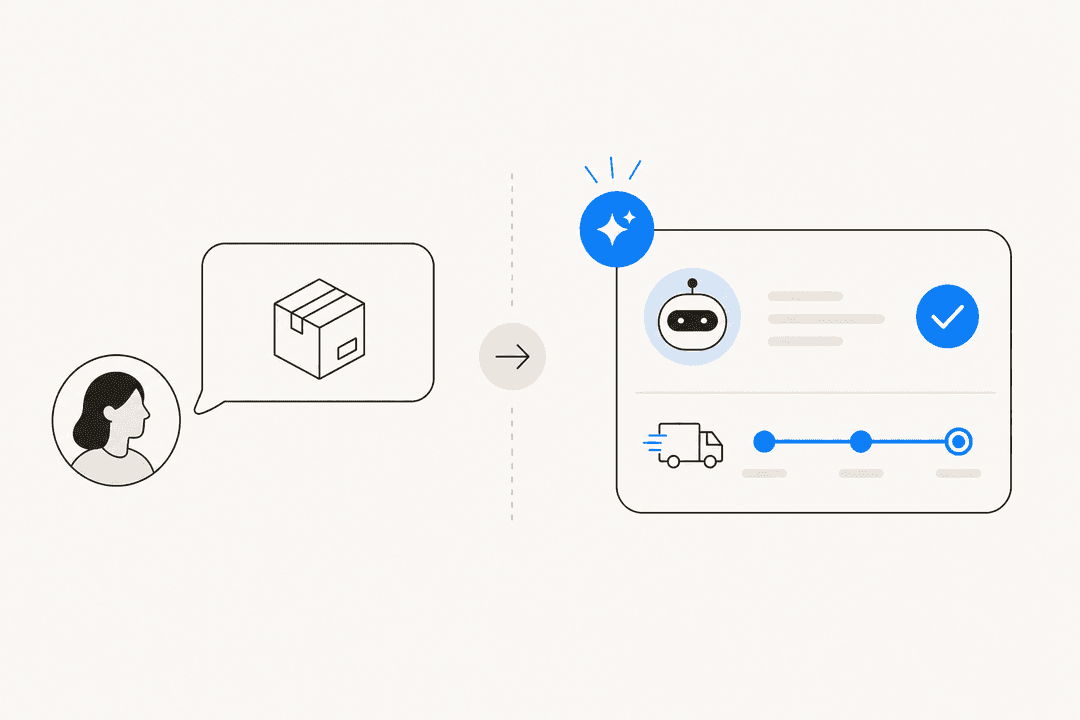 AI handling order tracking support queries instantly