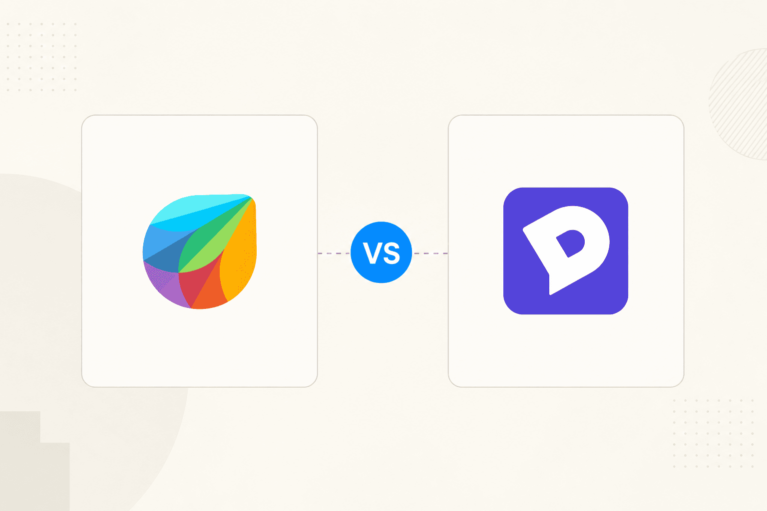 Comparación de Freshdesk vs Dixa con los logotipos de ambas plataformas uno al lado del otro