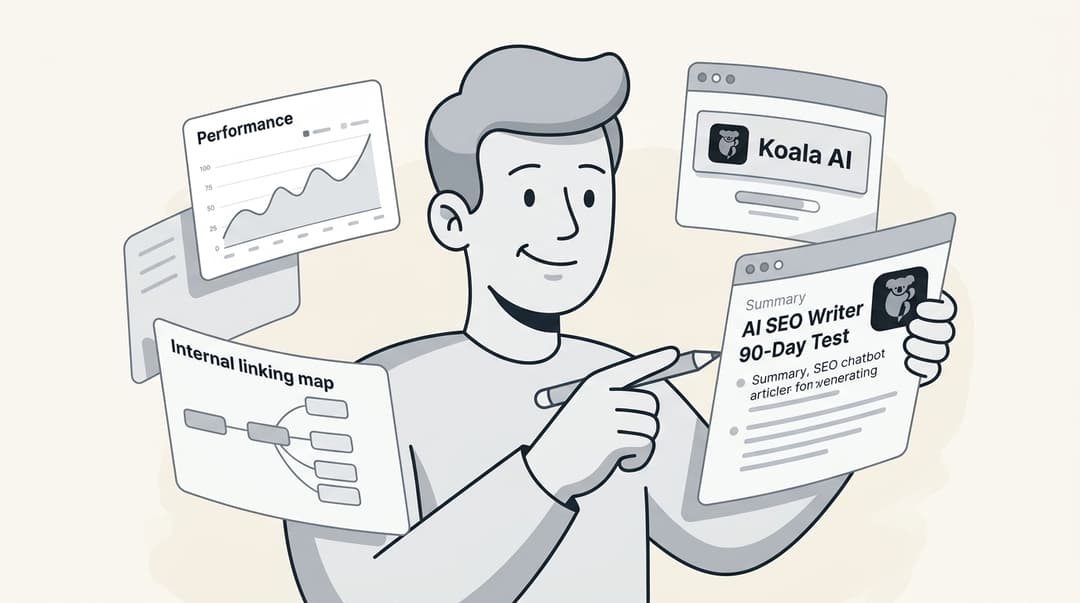 Koala Writer レビュー 2026 のバナー画像: AI SEO ライターを90日間テストした結果