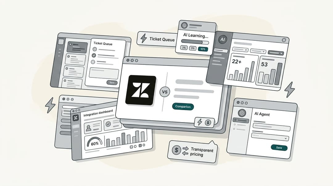 Imagen de cabecera para las 7 mejores alternativas a Zendesk en 2026: Probé las mejores opciones