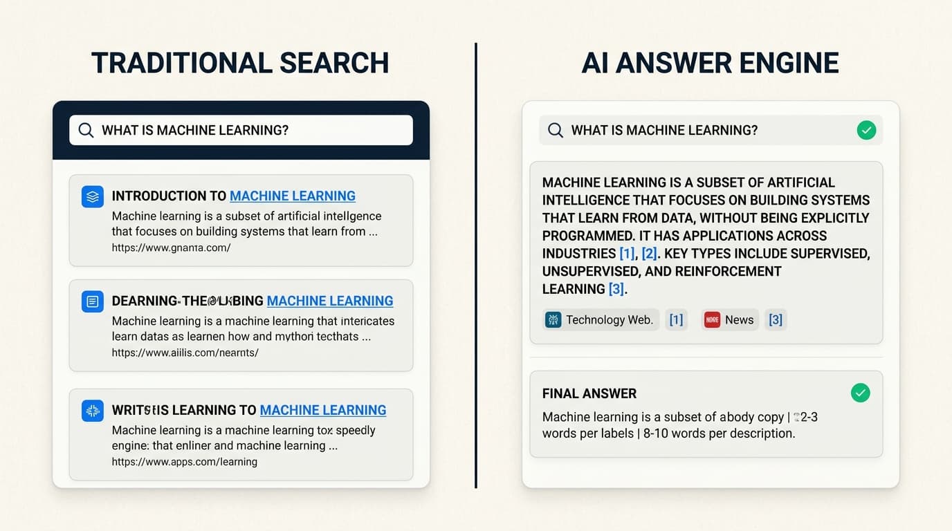 Der Übergang von SEO zu GEO erfordert, über Keyword-Rankings hinauszugehen und sich Zitate in KI-generierten Antworten zu sichern.