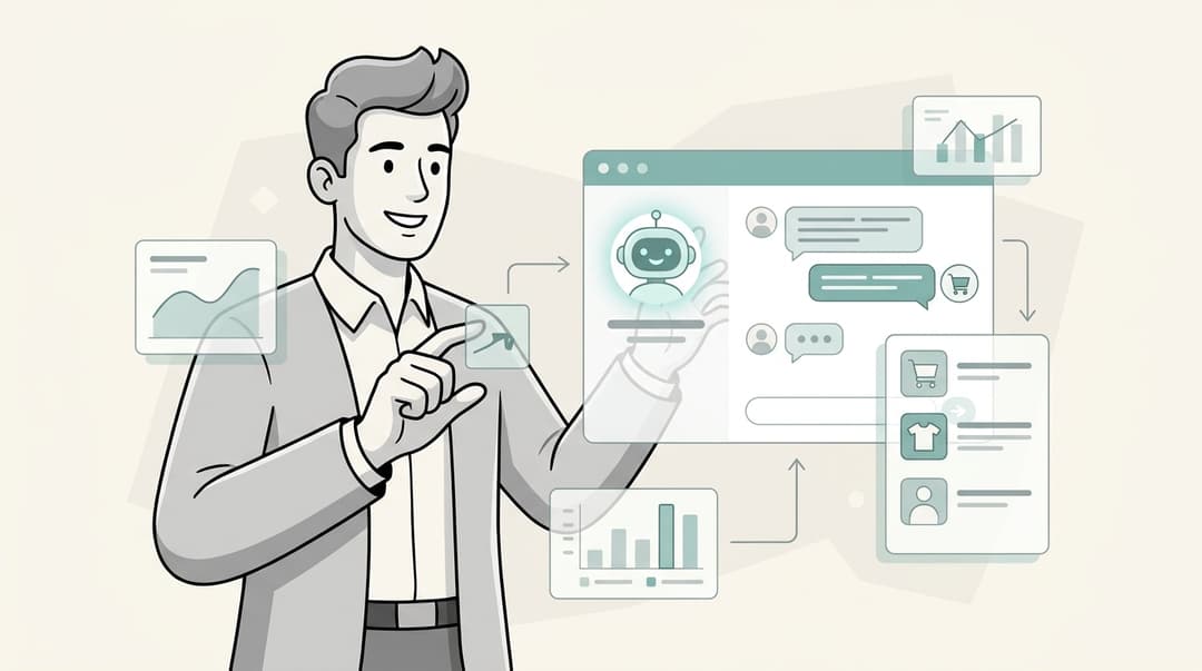 Imagen de portada para los 7 mejores chatbots de IA para ecommerce en 2026: Probé los agentes mejor posicionados